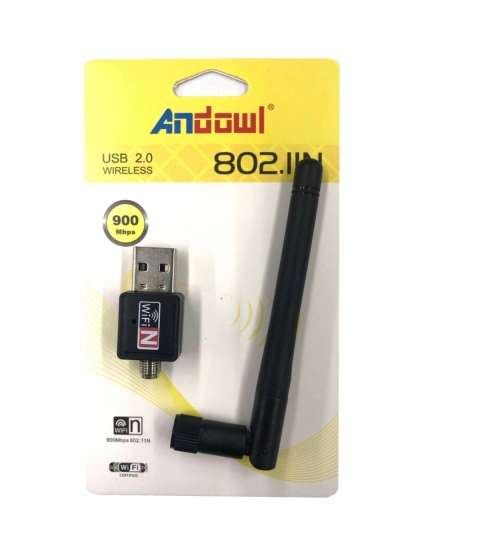WiFi Reciever - Wireless Antenna - USB 2.0 Wireless 802.11n Receiver with Software Disc
