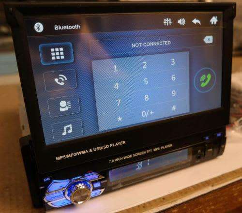 Car Radio - 7" Touch screen In-Dash Media player - 1Din Style 7" BT/DVD/AUX/USB MP5 player Radio