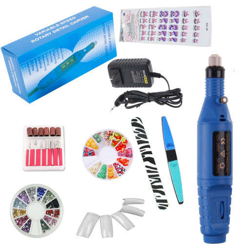 VARIBLE ROTARY DETAIL CARVER Nail Art Drill - Pink