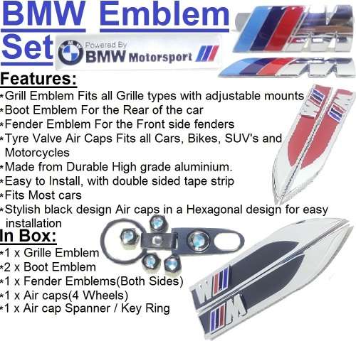 BMW M Emblem Special!!! BMW-M Badges - M Emblem Set - M-Power Badge Set