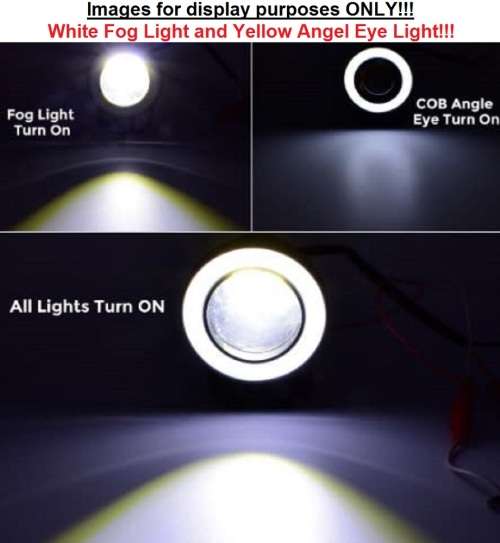 BLACK FRIDAY Special!!! LED Angel Eye Fog Light - White Fog + Yellow Angel Eye LED Fog Light