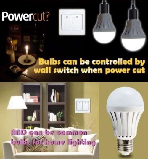 20W LED Light Bulb - Pin Rechargeable Light Bulb - Intelligent 20W B22 LED Rechargeable Light Bulb