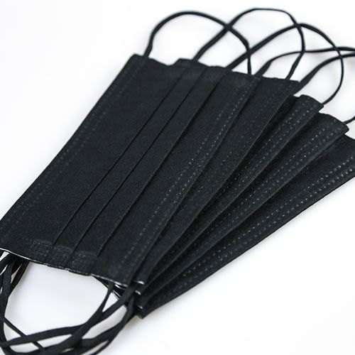 Face Masks - 3 Ply Black Face Masks - Pack of 50 Black Face Masks