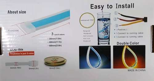 Headlight Strip - 30cm DRL LED Light - 2-in-1 Daytime Running Light Strip(Light Soft Article Lamp)