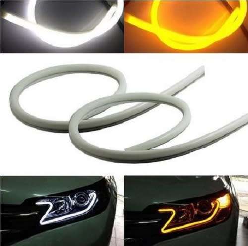 Headlight Strip - 45cm DRL LED Light - 2-in-1 Daytime Running Light Strip(Light Soft Article Lamp)