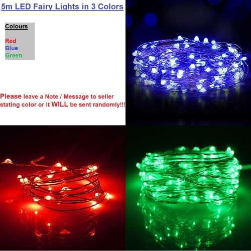 5M Fairy Strip Light RED, GREEN & BLUE
