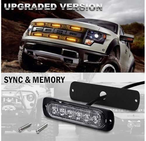 Reflector Light - 12V - 24V 18W LED Reflector Light - White & Amber(Yellow) LED Flash Warning Light