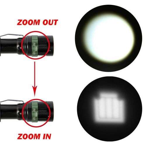 Torch - Rechargeable LED Flashlight - Multi-function Zoom Torch