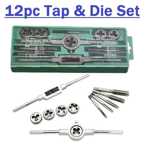 Tap and Die Set - 12pc Tap and Die Set - 12pc DIY & Professional Tap & Die Set