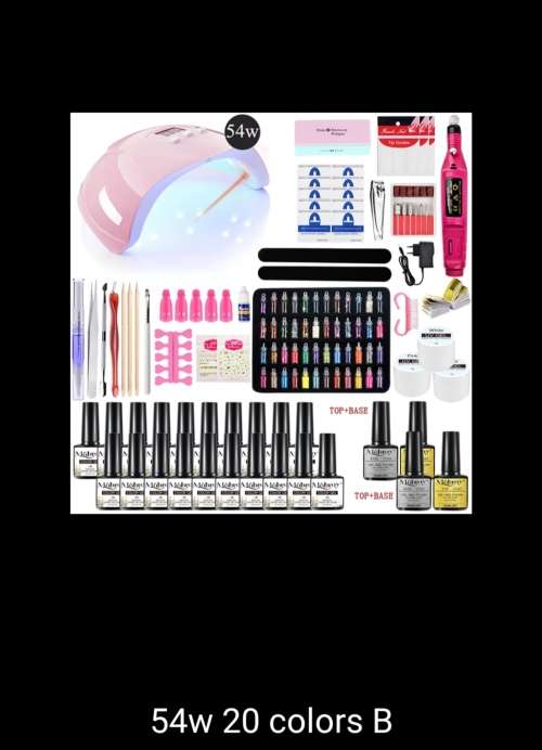 Mobray 54W UV LED Lamp Dryer With 20pcs Nail Gel Polish Kit