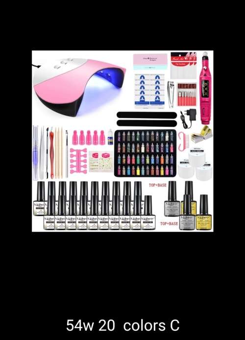 Mobray 12054W UV LED Lamp Dryer With 20pcs Nail Gel Polish Kit