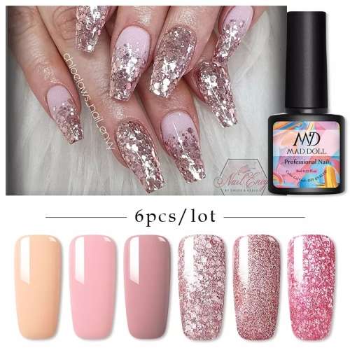 6 Bottles/Kit MAD DOLL Solid