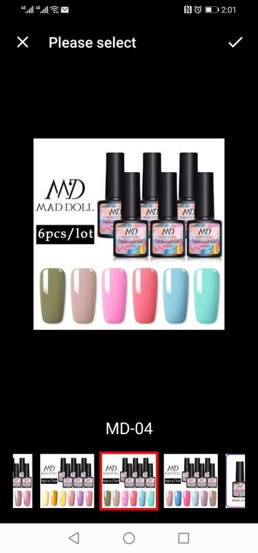 6 Bottles/Kit MAD DOLL Solid
