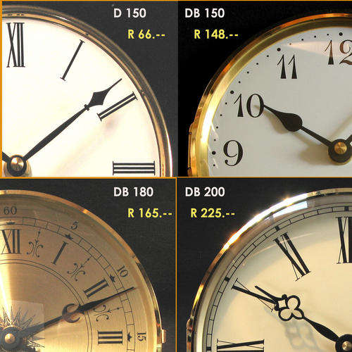 The finest finished clock dials with high quality hands for your crafted wooden clocks.