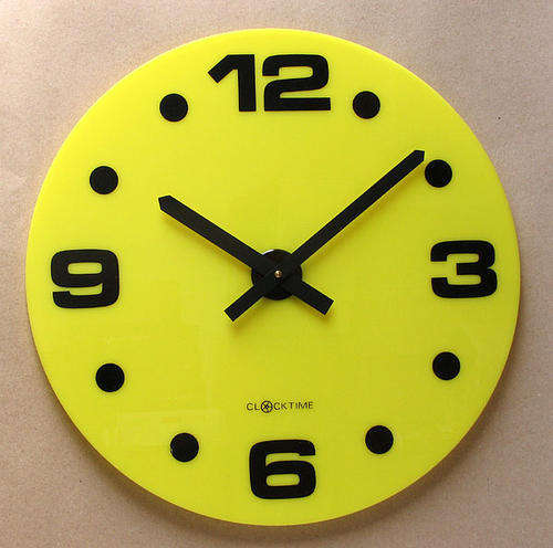 modern large wall clock face, with high class movement and bold hands