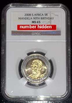 MANDELA BIRTHDAY 2008 MS65 R5 COIN NGC GRADED
