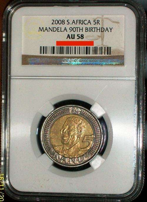 MANDELA BIRTHDAY AU58 NGC GRADED R5