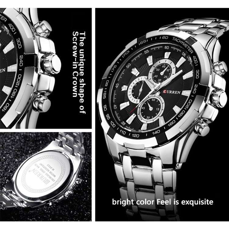 Authentic Curren Stainless Steal Business Quartz Watch (Various Colours)