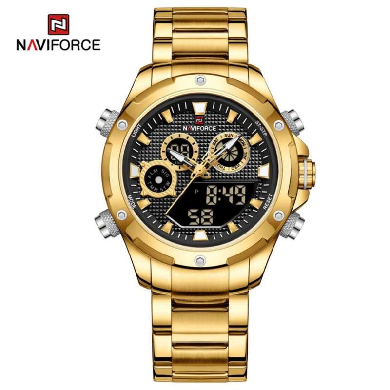 Naviforce 9217 Awakening Avant-Garde Sporty Power men`s Digital Stainless steel Wrist watch - GREEN