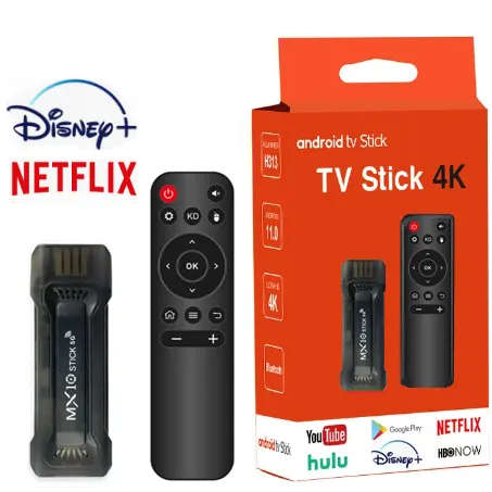 4GB/32GB MX10 Android Tv Stick (Supports DSTV, NETFLIX, SnowMax, Disney+, YouTube and much more)