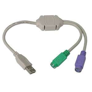 USB to PS2 PS/2 Cable Adapter Converter keyboard Mouse