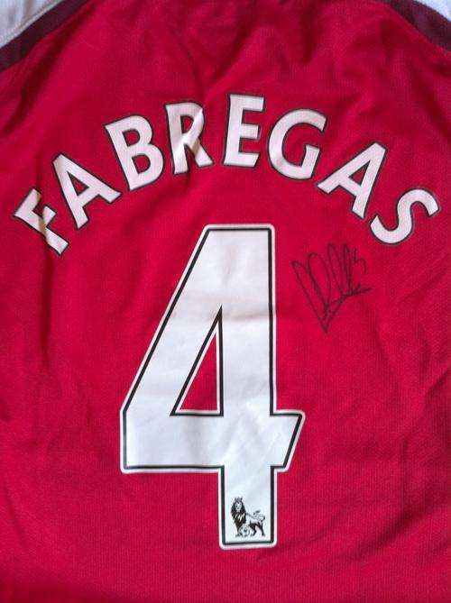 Cesc Fabregas signed Arsenal 2008/10 home shirt WOW