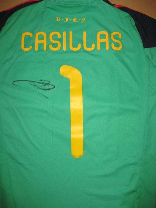Iker Casillas signed Spain WC2010 Goalkeeper shirt jersey