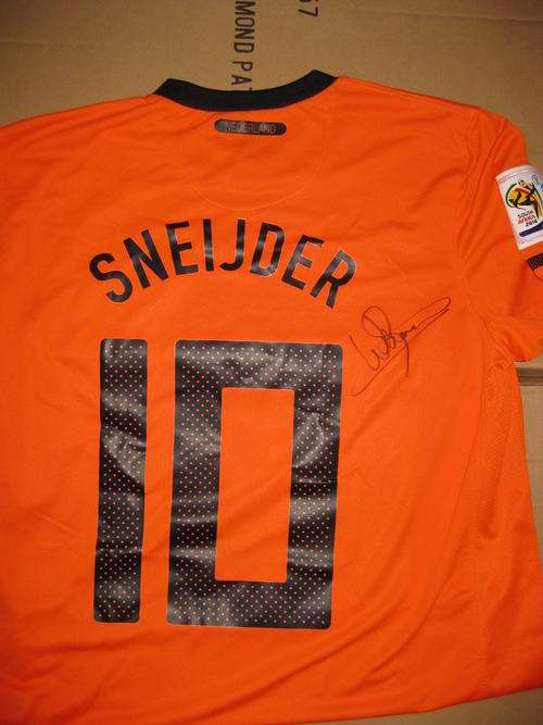Wesley Sneijder Signed Netherlands WC2010 Home Shirt Jersey