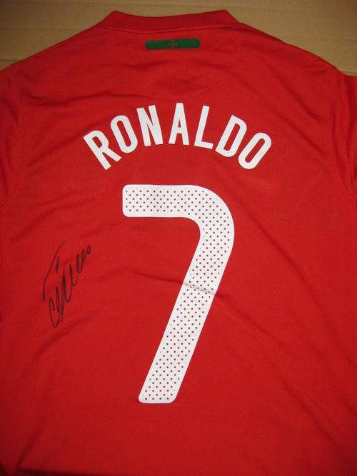 Cristiano Ronaldo signed Portgual World Cup 2010 home shirt