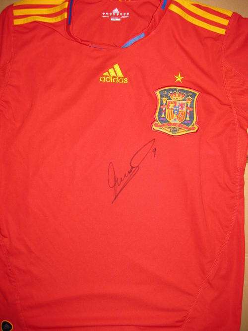 Fernando Torres signed Spain World Cup 2010 home shirt