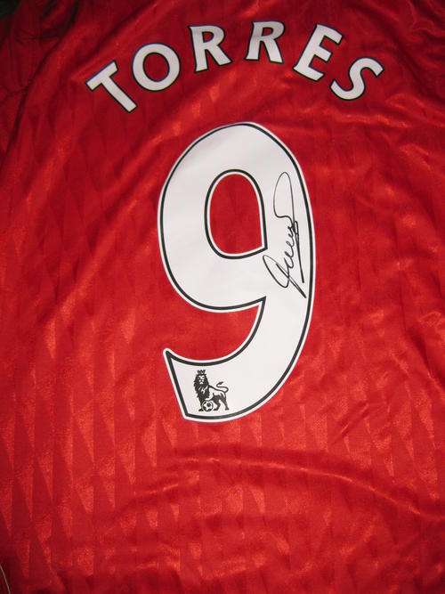 Fernando Torres signed Liverpool 2010/11 NEW home shirt