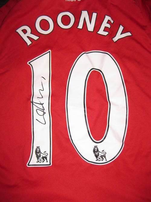 Wayne Rooney signed Man Utd 2010/11 NEW home shirt
