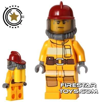 Lego Fire Man with accessories