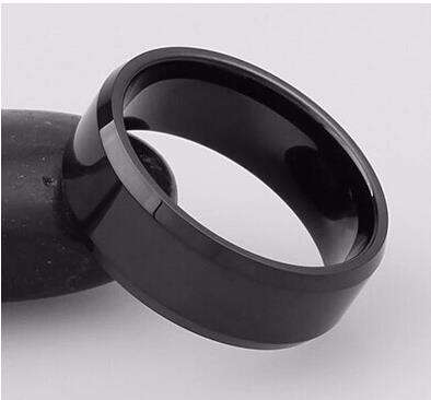Stylish Black Men's Stainless Steel Ring