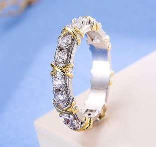 Exquizite Simulated Diamond Silver Polished Ring