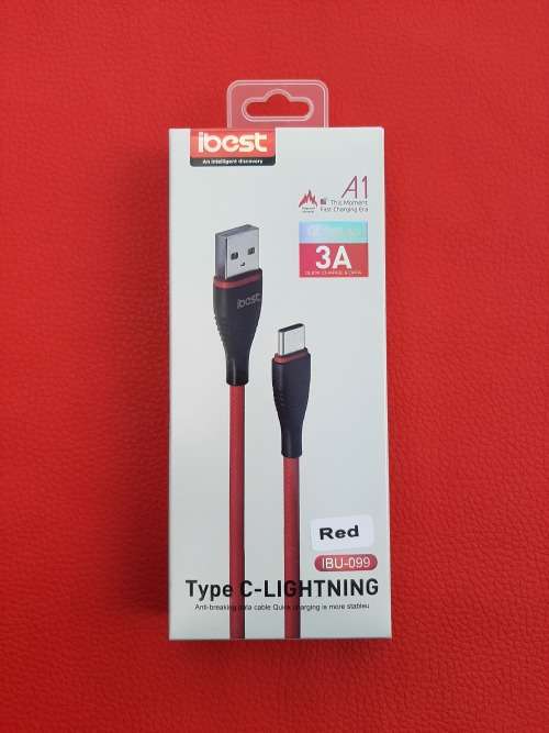 USB to Type C Fast Charge Cable ( Red )