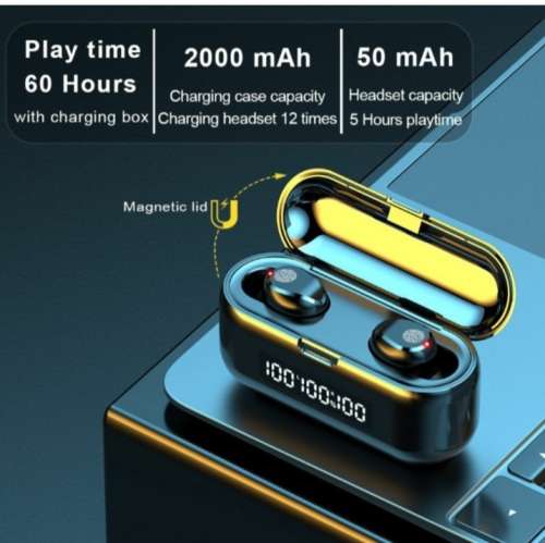 POWERFUL || TRUE WIRELESS EARBUDS PRO || FINGERPRINT TOUCH || CHARGING CASE WITH POWER BANK ||