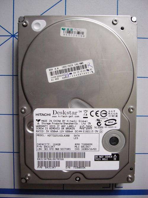 Hitachi 160 GB Sata Hard Drive