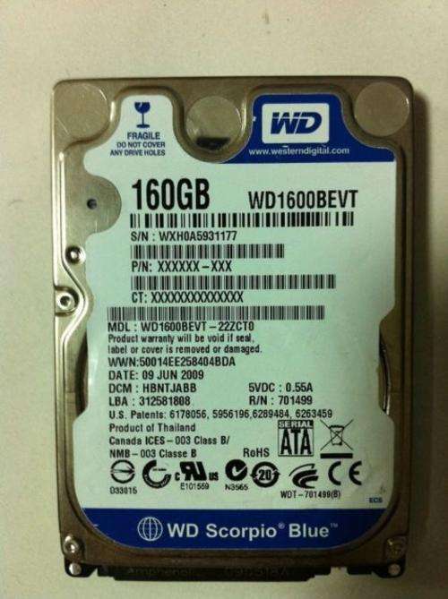 Western Digital 160GB Sata