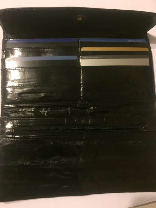 Genuine Eel Skin Leather Bifold Wallet/Purse