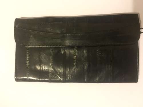 Genuine Eel Skin Leather Bifold Wallet/Purse