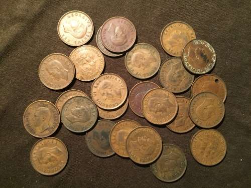 Bunch of SA Union Pennies