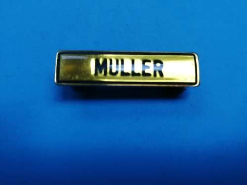 Brass name tag