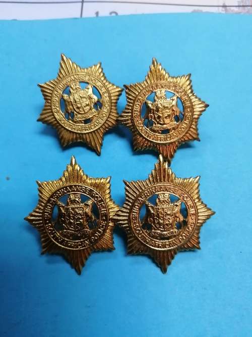 SAPS Brass CAP or Collar Badges