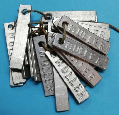 Aluminium Name tags - Muller