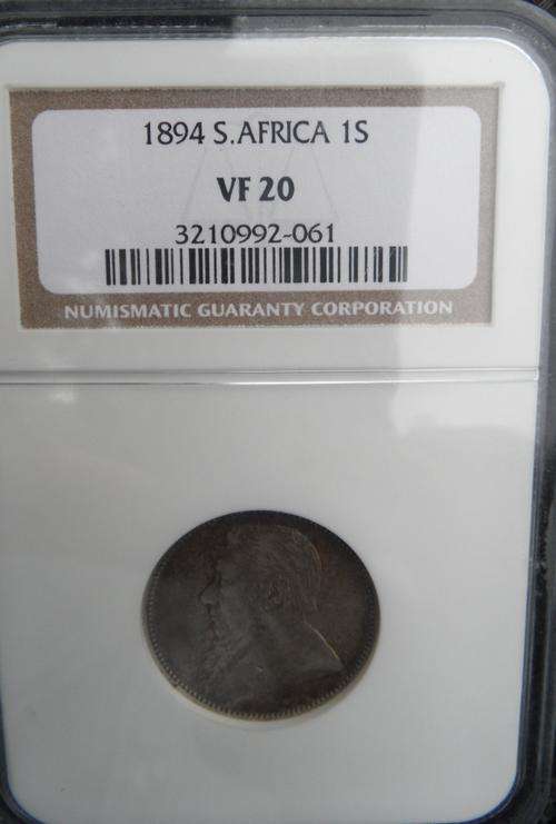 1894 ZAR 1 Shilling NGC VF20