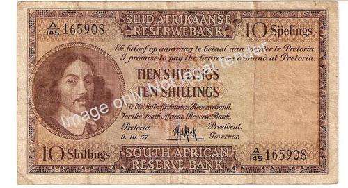 South Africa 10 Shillings MH De Kock
