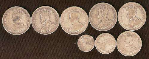 King George V Coins with 80% silver - 72.38g of pure silver
