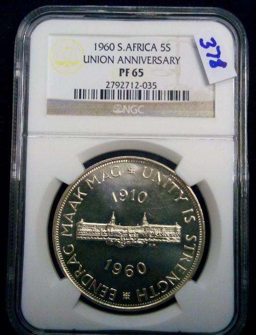 1960 Crown, 5 Shillings NGC PF65