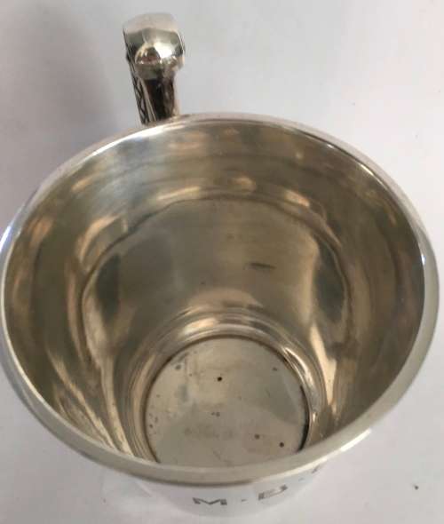 London 1922 sterling hallmarked silver mapping & Webb 117.7g mug
